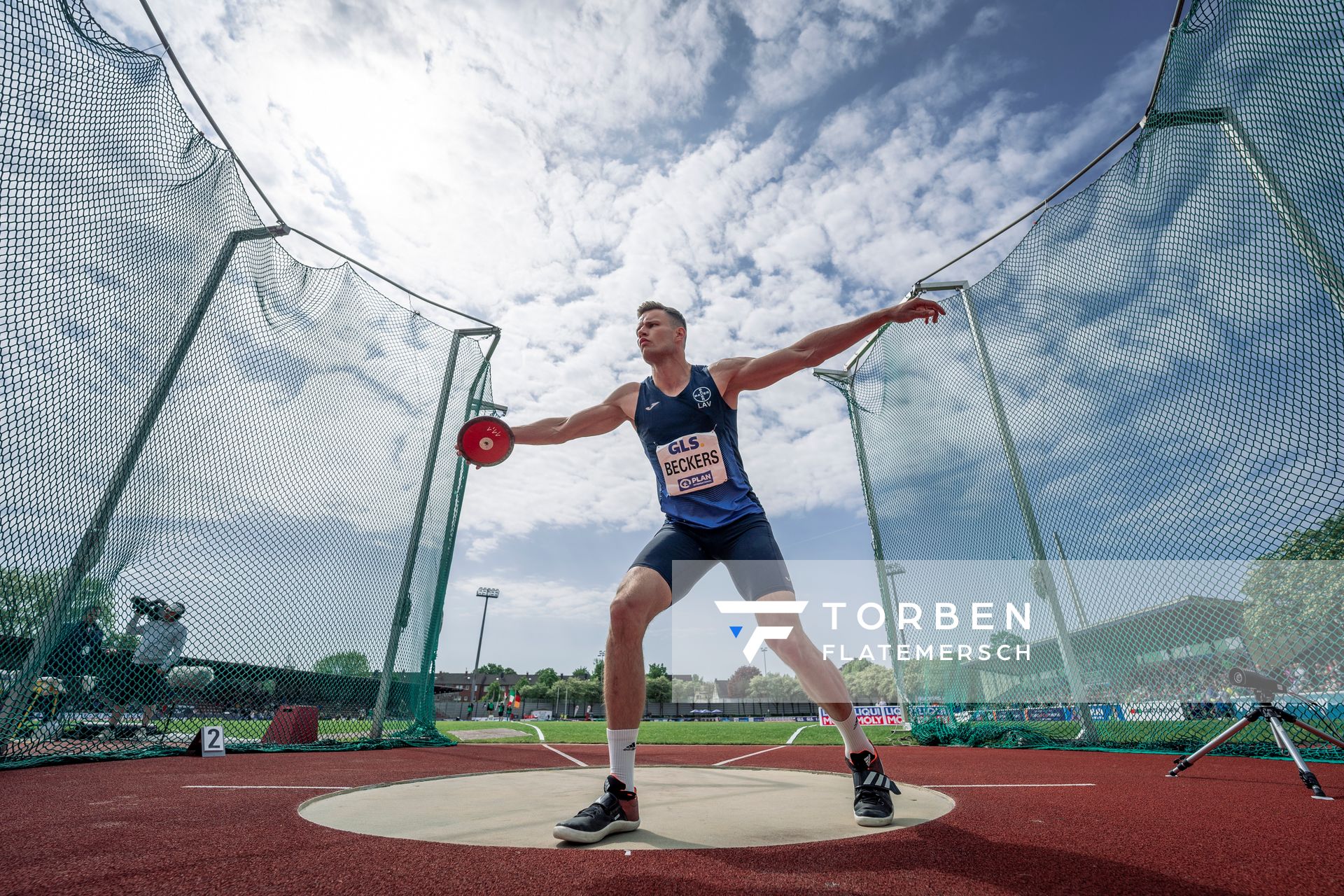 Nico Beckers (LAV Bayer Uerdingen/Dormagen) beim Diskuswurf am 08.05.2022 beim Stadtwerke Ratingen Mehrkampf-Meeting 2022 in Ratingen